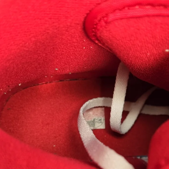 Men's Size 15 Jordan 1 Mid Hare 2015 White and Red Sneakers - Picture 9 of 13